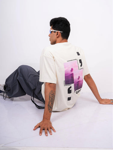 Surreal Round Neck Drop Sleeved Oversized Tee (T-shirt) - BurgerBae