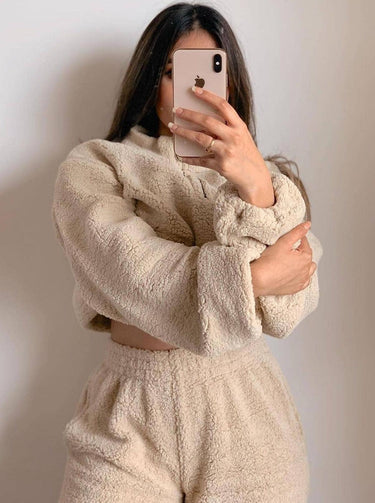 Teddy Co-Ord Set Beige Co-ord set Burger Bae