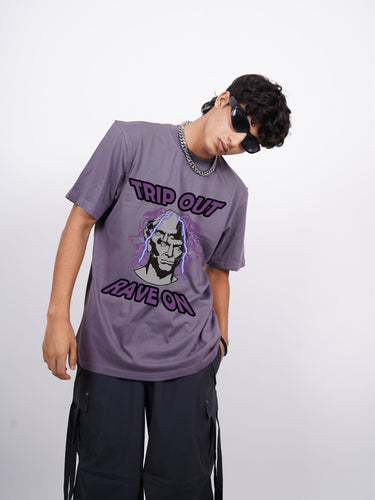 Trip out rave on : Burger Bae Oversized Tee For Men and Women