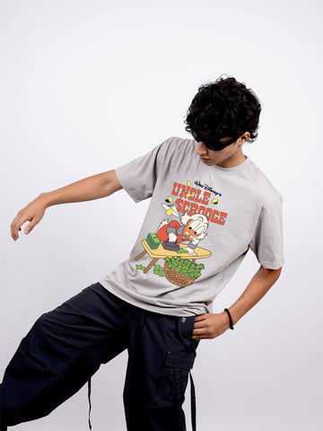 Uncle Scrooge - Burger Bae Oversized  Tee For Men and Women