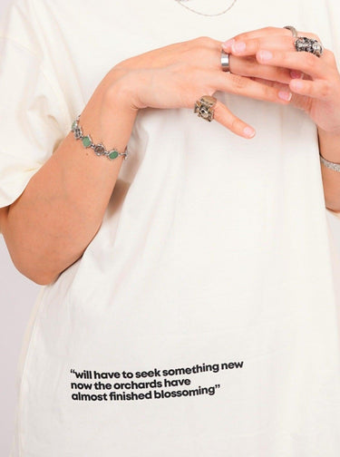 Van Gogh Collection: Almond Blossoms Drop-Sleeved Tee (Oversized) - BurgerBae