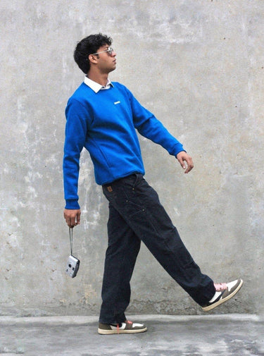 Ye Sweat For Men Sweatshirt Burger Bae S Cobalt Blue