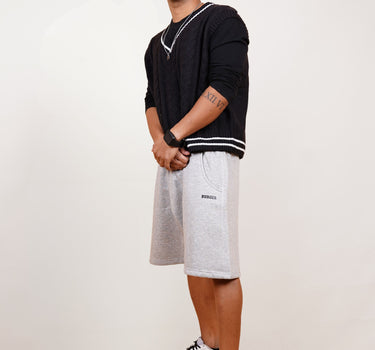 Melange Grey Adam relaxed fit sweat shorts for men And Women