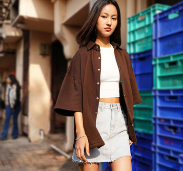 Basic Half sleeve Shacket For Men And Women