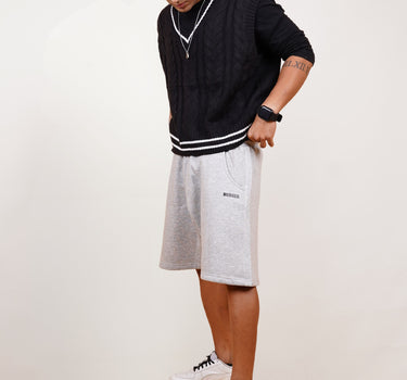 Melange Grey Adam relaxed fit sweat shorts for men And Women