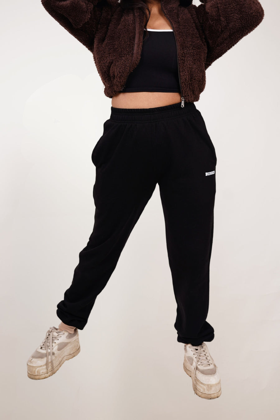 Gathered Jogger/Tracks (Black) For Men And Women