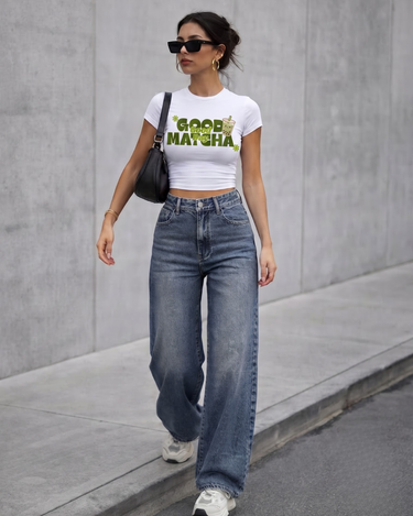 Good Matcha Good Day It Girl Baby tee for Women