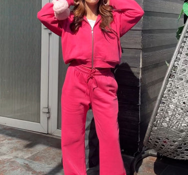 Barcelona Heavyweight Oversized Zip:Through Hoodie Jacket For Women