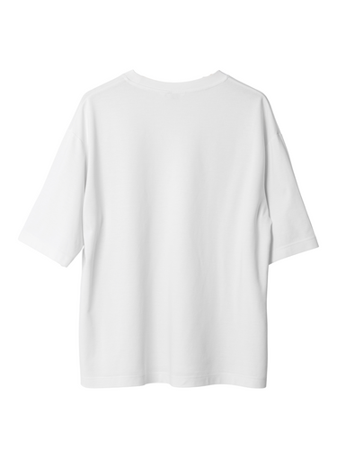 Basic : Burger Bae Round Neck Oversized Tee For Men