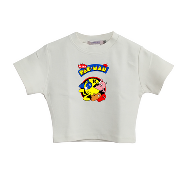 Pac Man : Burger bae Round Neck BABY TEE For Women