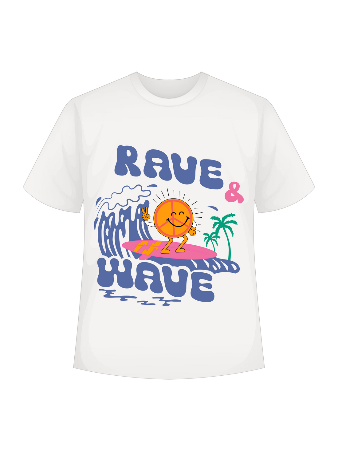 Rave & Wave Regular  Tee   For Men and Women