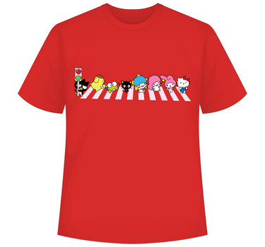Sanrio Crossing : Burger Bae Regular  Tee For Men and Women