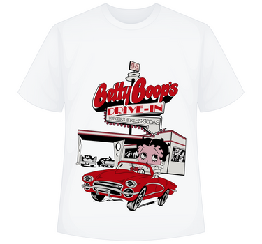 Betty Boop Drive In :  Regular Tee For Women