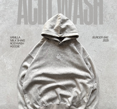 Vanilla MilkShake Acid Wash Hoodie