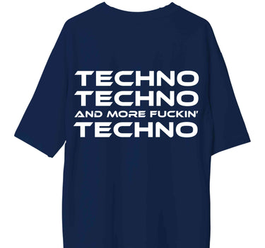 More FKN Techno (Reflective) : Burger Bae Oversized  Tee For Men and Women