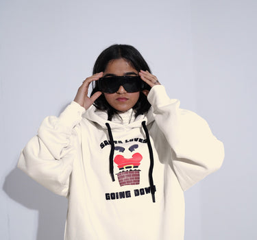 Santa Goes Down : Heavyweight Baggy Hoodie For Women