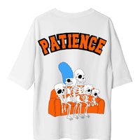 Patience - Burger Bae Oversized  Tee For Men and Women