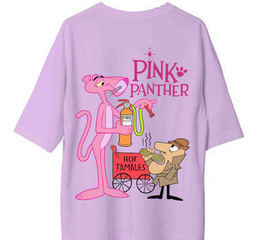 Pink Panther & The Inspector : Burger Bae Oversized  Tee For Men and Women