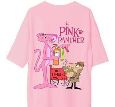 Pink Panther & The Inspector : Burger Bae Oversized  Tee For Men and Women