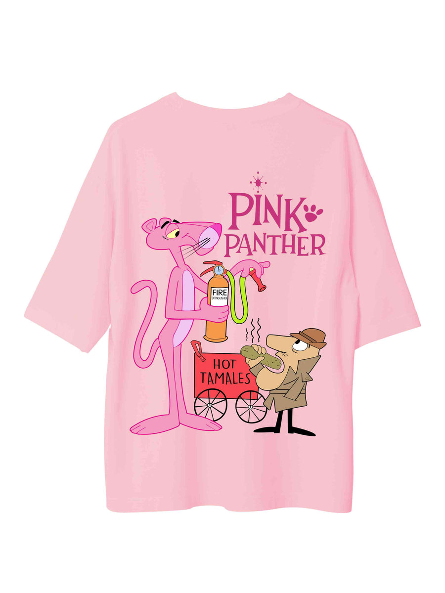 Pink Panther & The Inspector - Burger Bae Oversized  Tee For Men and Women