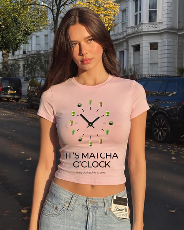 It's Matcha O' Clock It Girl Baby tee for Women