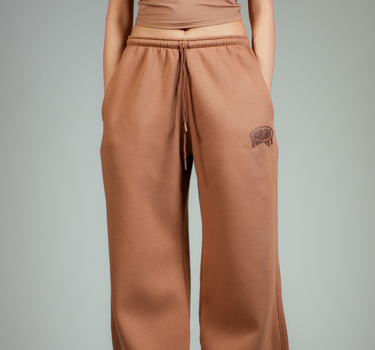 Mocha Mousse : Irish Track Pants (MID RISE REGULAR FIT) For Men And Women