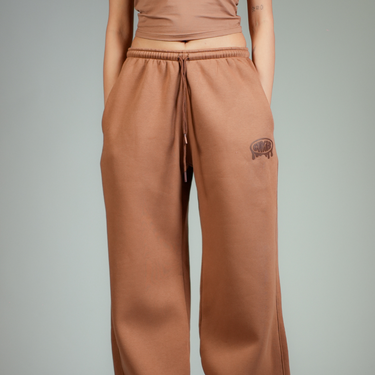 Mocha Mousse : Irish Track Pants (MID RISE REGULAR FIT) For Men And Women