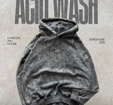 Charcoal Ash Acid Wash Hoodie