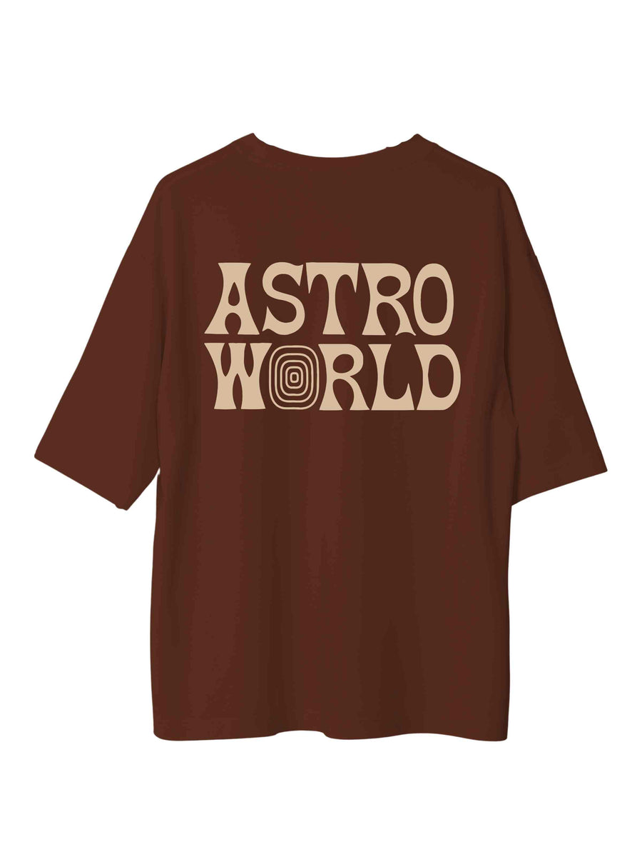 Travis Scott : Astro World- Burger Bae Oversized Men Tee
