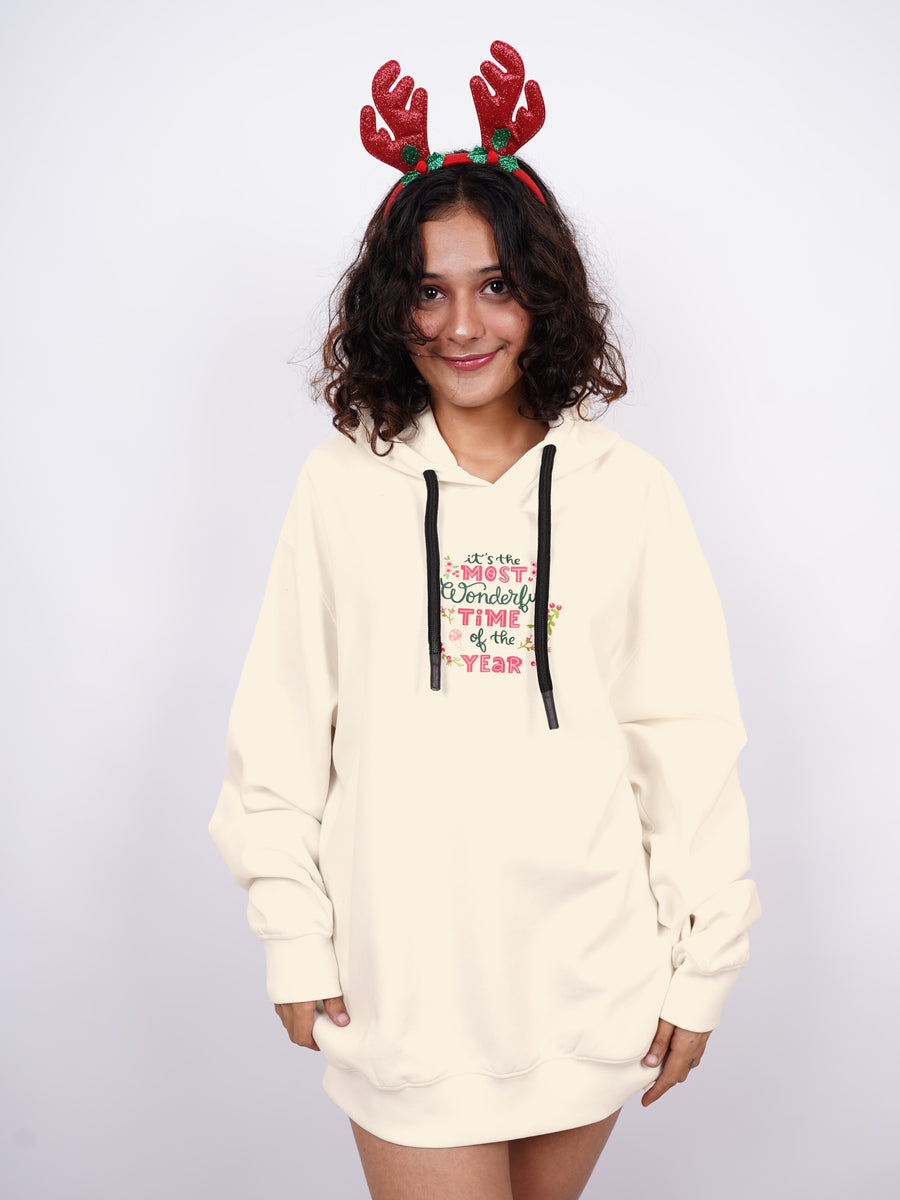 It's The Most Wonderful Time of the Year - Heavyweight Baggy Christmas Hoodie For Men and Women