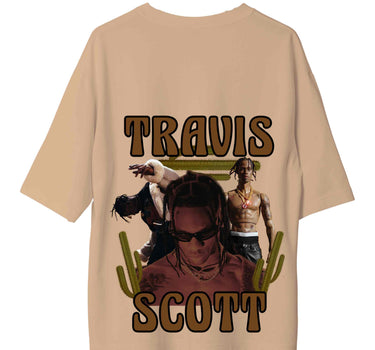 Travis Scott : Vintage Burger Bae Oversized  Tee For Men and Women
