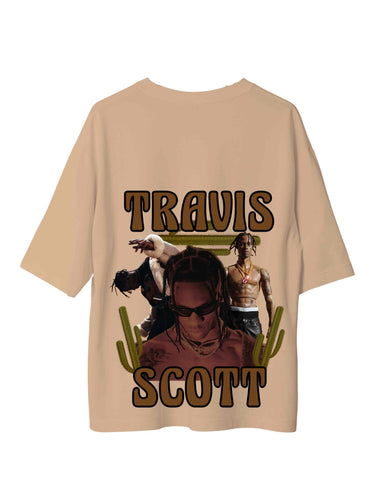 Travis Scott : Vintage Burger Bae Oversized  Tee For Men and Women