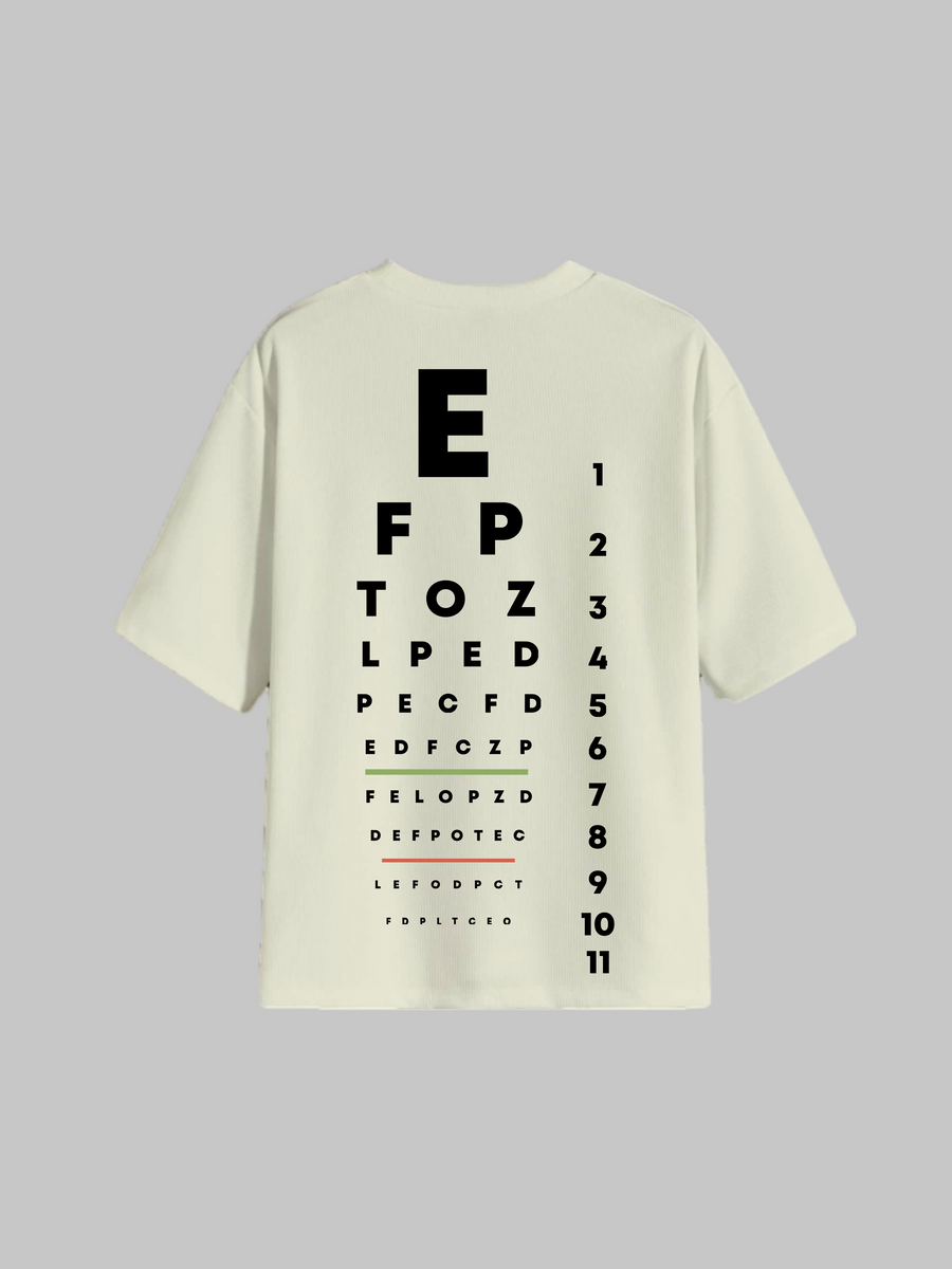 The test your vision tee - Vision Drop Sleeved  tee   For Men and Women
