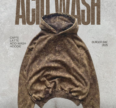 Caffe Latte Acid Wash Hoodie