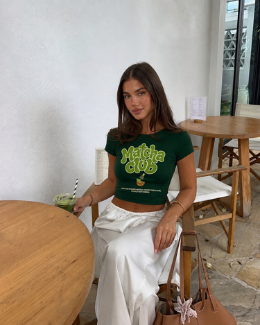 Matcha Club It Girl Baby tee for Women