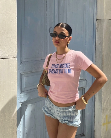 Please Hesitate To Reach Out To Me It Girl Baby tee for Women