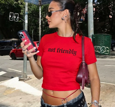 Not Friendly It Girl Baby tee for Women