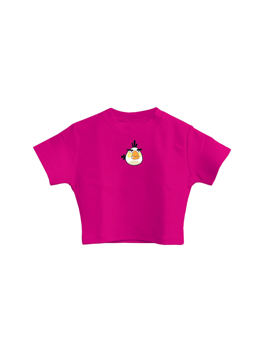 Angry Bird (Matilda) - Burger Bae Round Neck Crop Baby Tee For Women