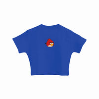 Angry Bird (Terence) - Burger Bae Round Neck Crop Baby Tee For Women