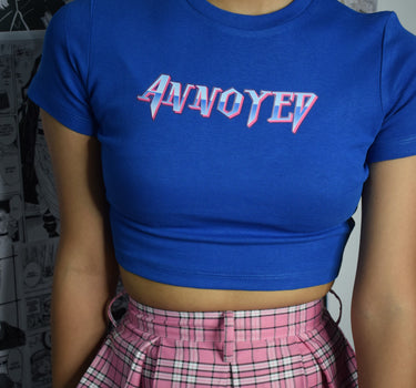 Annoyed : Burger Bae Round Neck Crop Baby Tee For Women