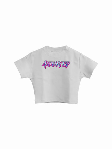 Annoyed : Burger Bae Round Neck Crop Baby Tee For Women