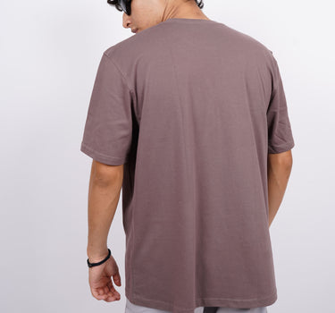 Basic : Burger Bae Round Neck Oversized Tee For Men