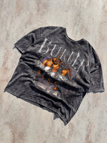 Iron Bull Acid Wash Drop Sleeved Tee for Men & Women