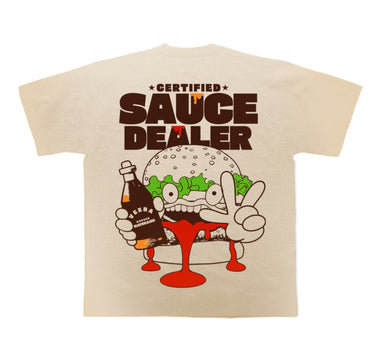 Burger bae x Veeba Certified Sauce Dealer Drop sleeved Tee for Men and Women