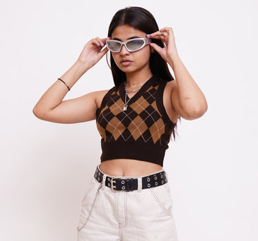 Women Body Fit V neck Sleeveless Vest (Tennis Vest )