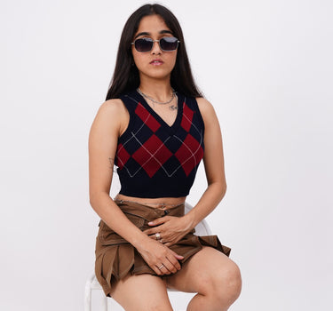 Women Body Fit V neck Sleeveless Vest (Tennis Vest )