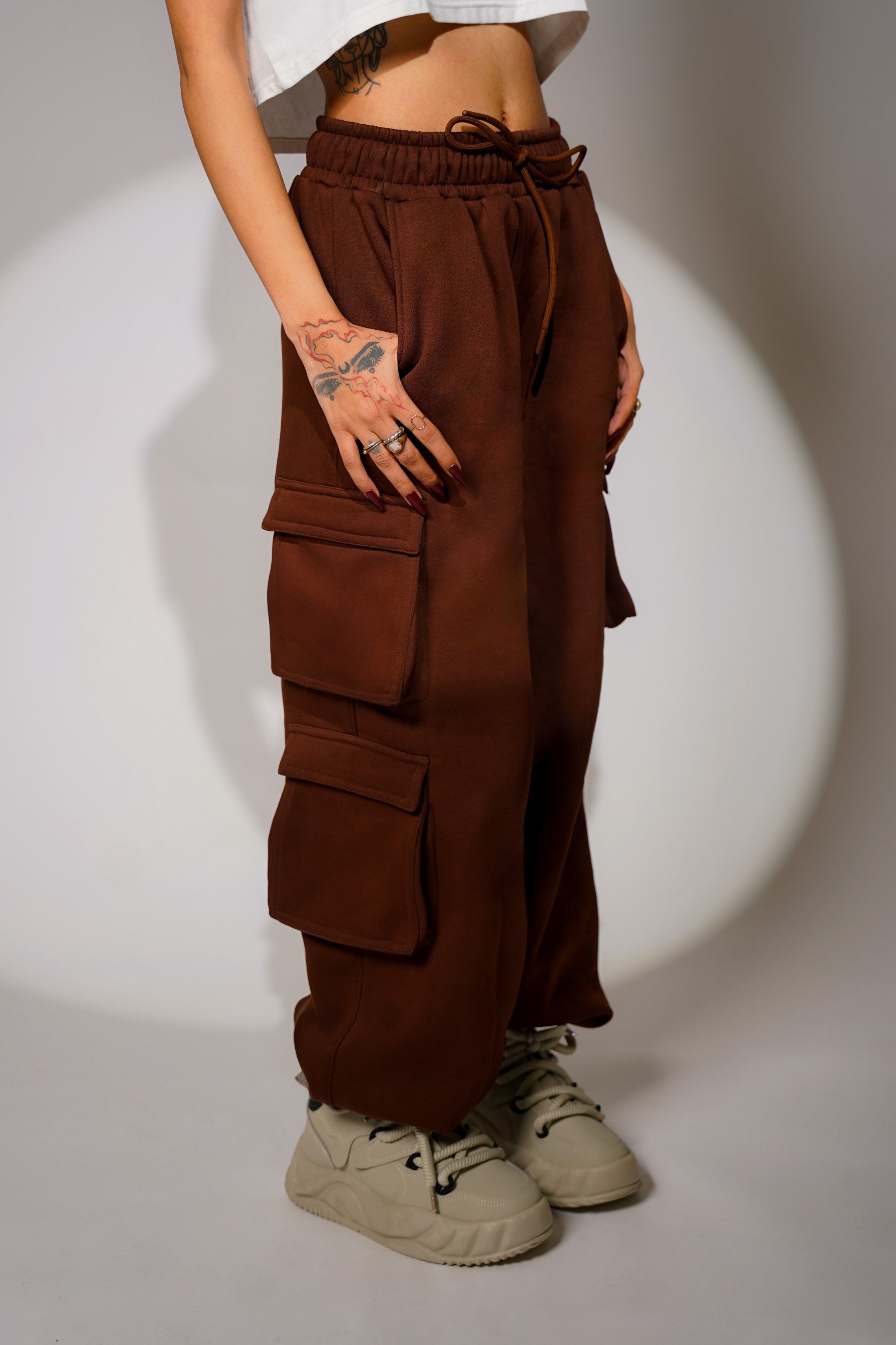 Brown Rba Coffee Brown Seoul Cargo Tracks For Men And Women – BurgerBae