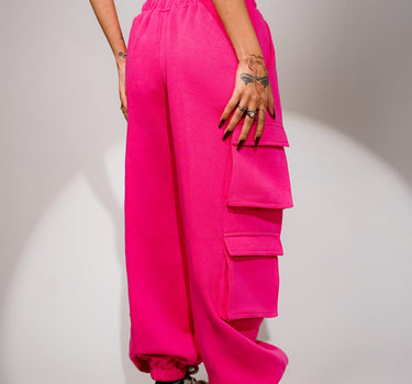 Hot Pink Seoul Cargo Tracks For Men And Women