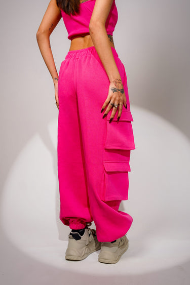 Hot Pink Seoul Cargo Tracks For Men And Women