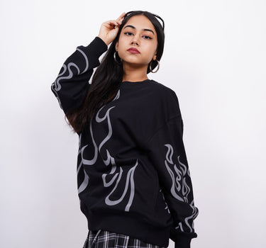 Kenpachi Zaraki (Reflective) : Bleach Heavyweight Baggy Sweatshirt For Men And Women